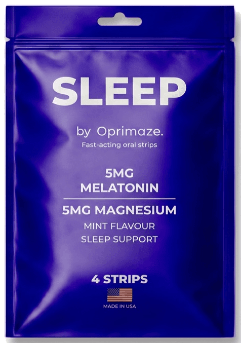 Oprimaze Sleep Support sublingual strip pouch